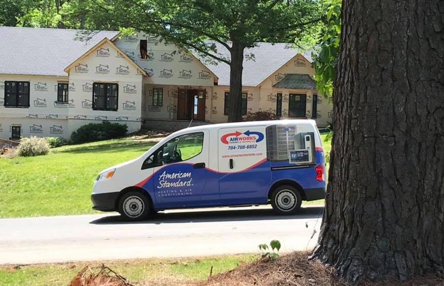 AirWorks Cooling & Heating, LLC service truck on the way to a repair